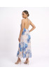 Hand Painted Rayon Halter Dress Hand Painted Rayon Halter Dress